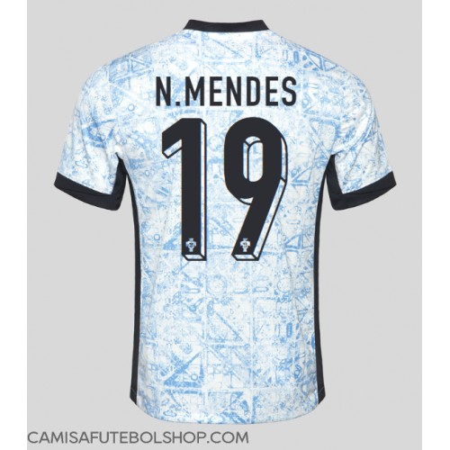 Camisa de time de futebol Portugal Nuno Mendes #19 Replicas 2º Equipamento Europeu 2024 Manga Curta